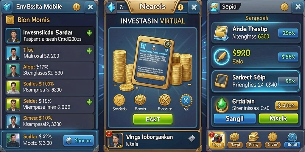 Tangkapan layar memperlihatkan berbagai pilihan permainan.