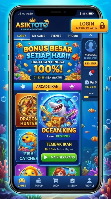 asiktoto — layar beranda